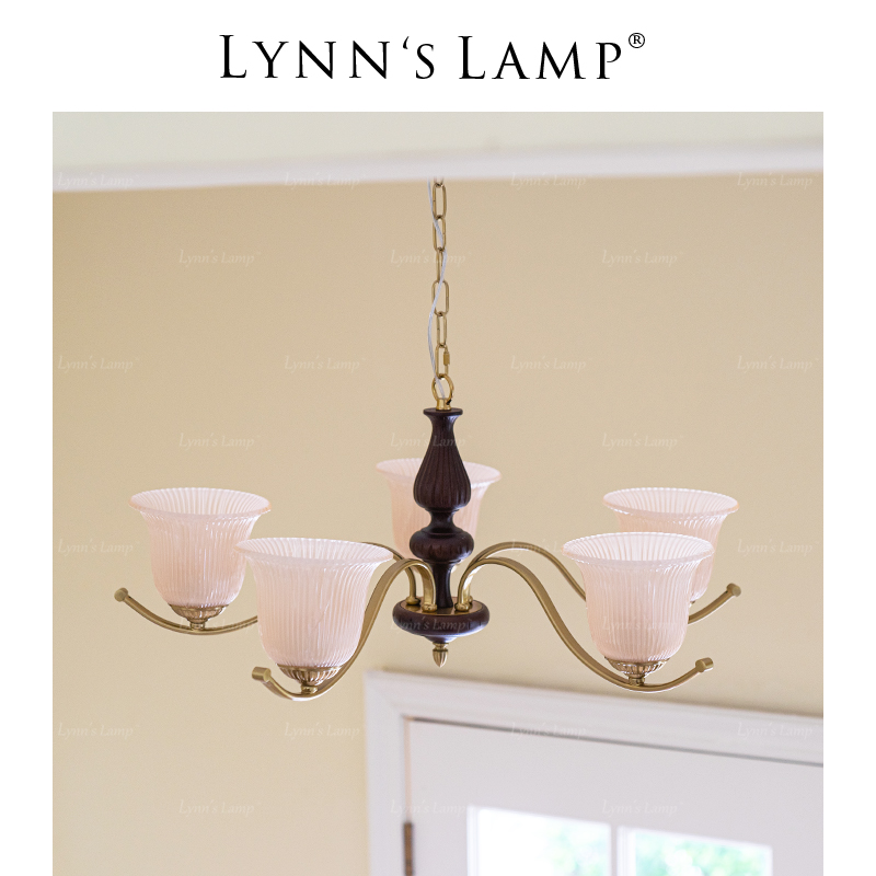 立意客厅卧室法式中古实木吊灯