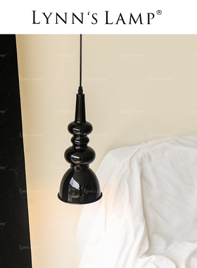 Lynn's立意 黑色葫芦床头吊灯 玄关吧台包豪斯餐厅设计师极简灯具