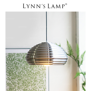 Lynn& 丹麥餐廳圓桌中古工作室臥室銀 包豪斯年輪吊燈 x27;s立意