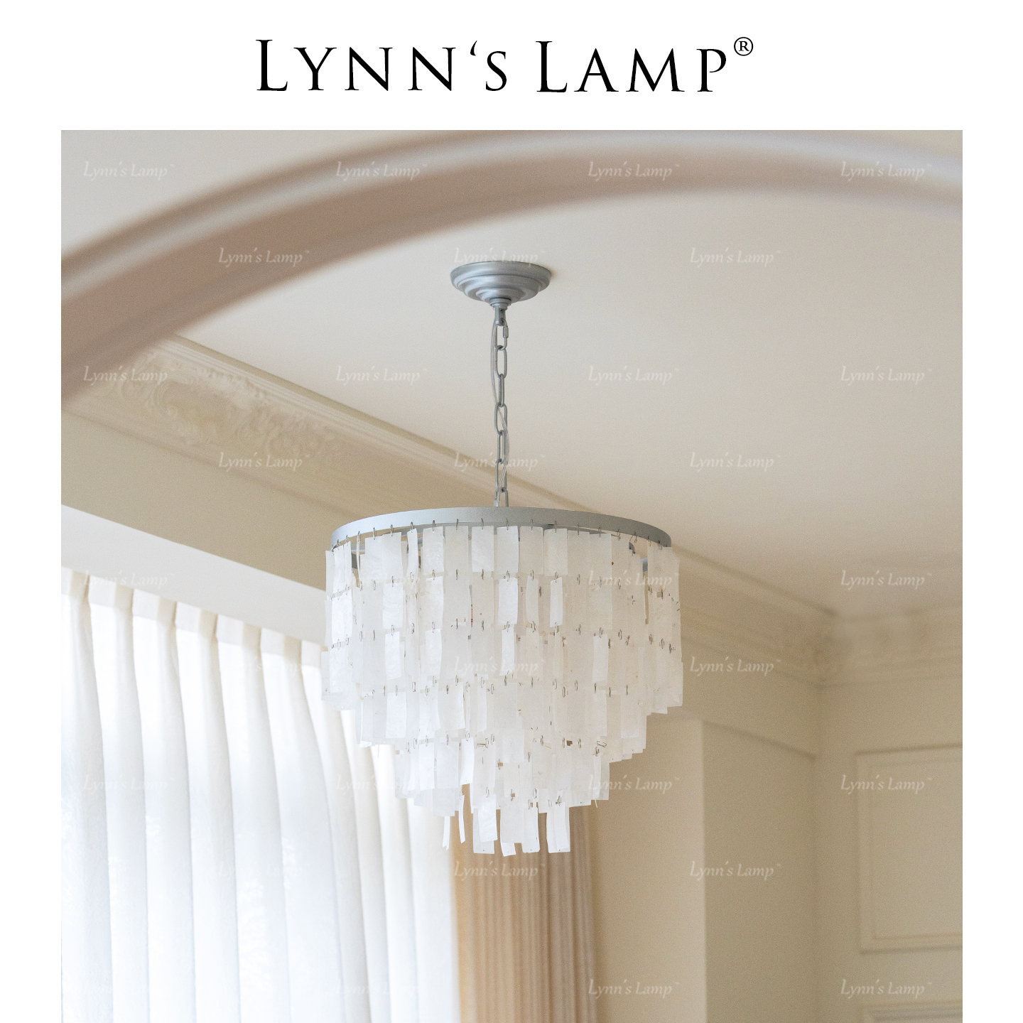 Lynn's立意设计师银箔贝壳吊灯