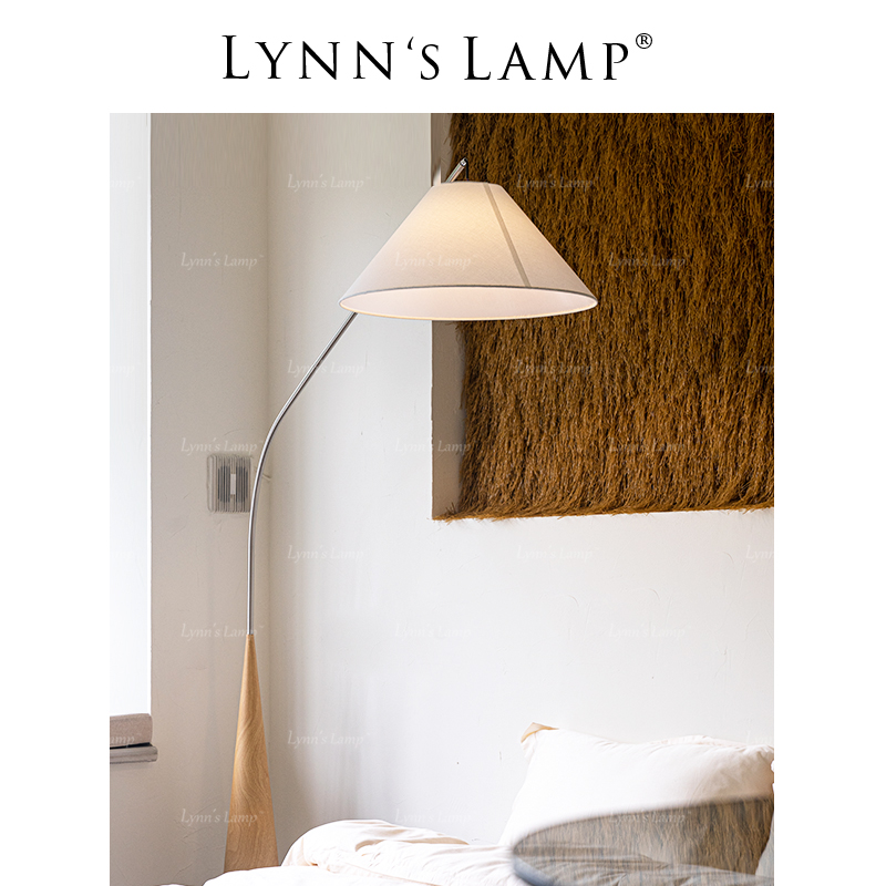 立意客厅沙边侘寂风钓鱼落地灯