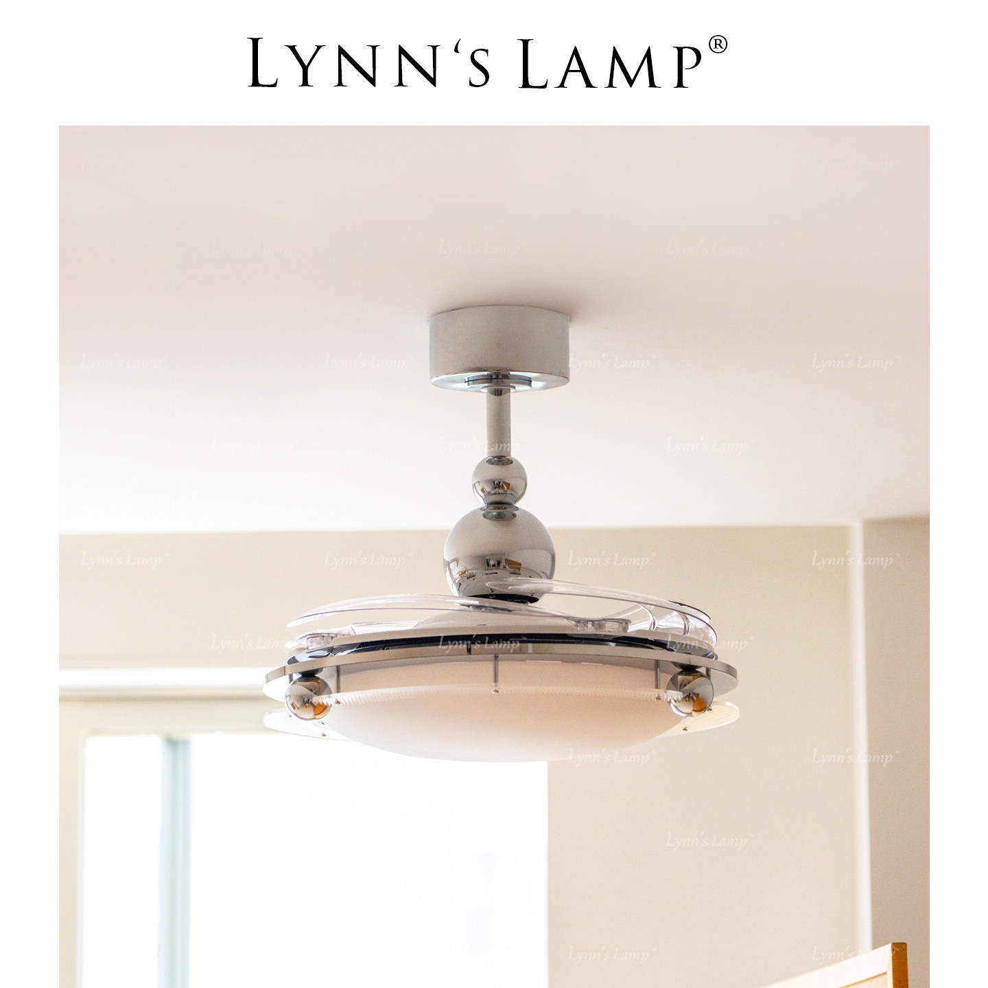 Lynn's立意 包豪斯风扇灯2026新款现代客厅餐厅中古风卧室吊扇灯