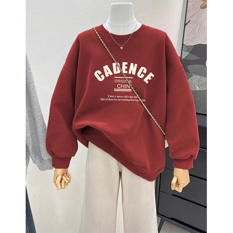 宽松大码无帽卫衣女2025新款爆款