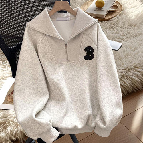 【小红书推荐】翻领卫衣女春装