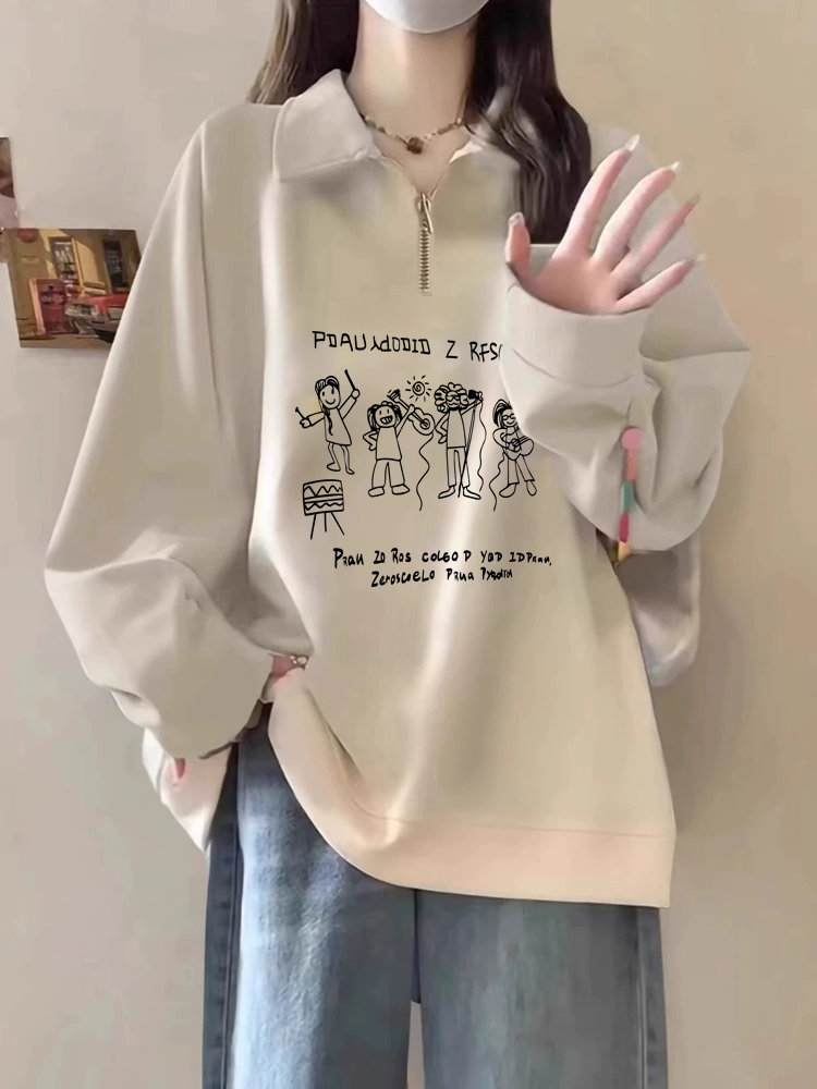 【起球包退】polo领卫衣女小个子