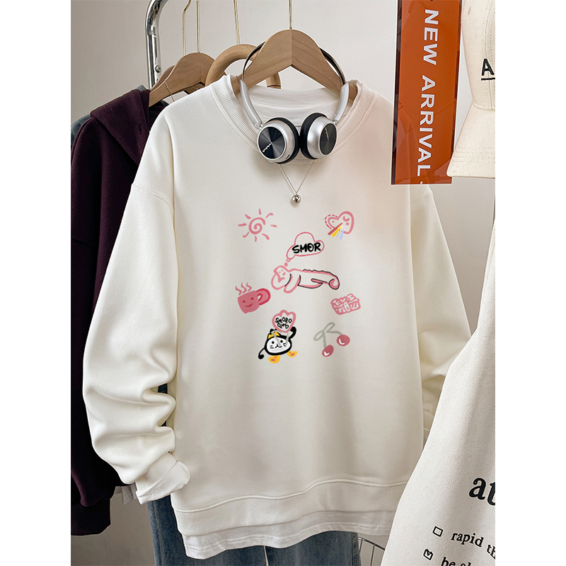 胖mm宽松oversize遮屁股上衣无帽