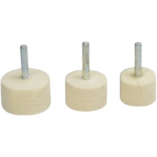 优质羊毛打磨头 30mm35mm40mm 6mm柄 模具省模镜面高光抛光头棉球