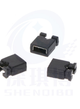 2.54mm黑色帽 短路帽 短路w块2P开口黑色跳线帽排针连接2000只一