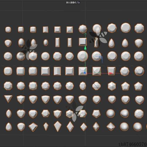 百款钻石 宝石c4d/犀牛/OBJ/3dmax/SU/maya/stp/fbx/blender模型