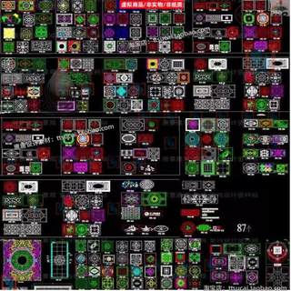 室内外工装家装CAD地面铺装水刀拼花图图案花纹中式欧式雕花合集