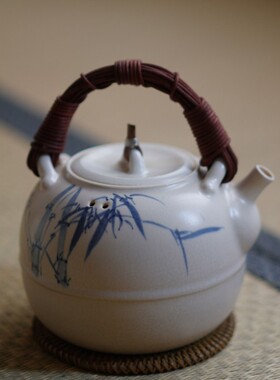 梵山堂陶壶烧水陶瓷功夫茶具电陶炉苏打釉煮茶壶老白茶专用煮茶器