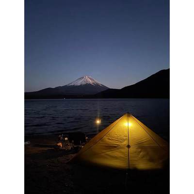 三峰蓝山1/2单双人双层无杆金字塔帐篷超轻15D涂硅防暴雨户外露营