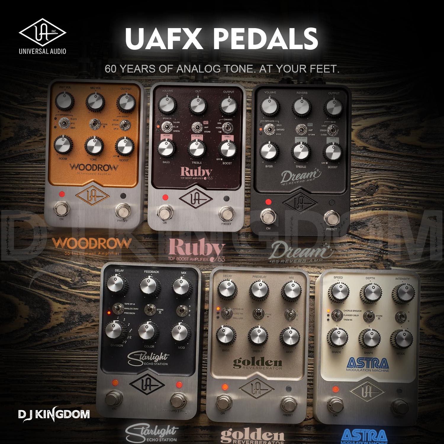 UAFX Pedals 吉他效果器单块混响回声调制Golden/ASTRA/StarLight