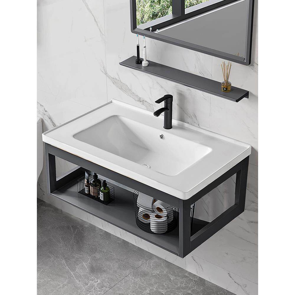 挂墙式洗手盆柜组合阳台简易小户型家用陶瓷洗脸盆卫生间洗漱台池饰品,3C数码配件,直播专用支架,淘宝优惠券,粉丝福利购,淘宝优惠卷