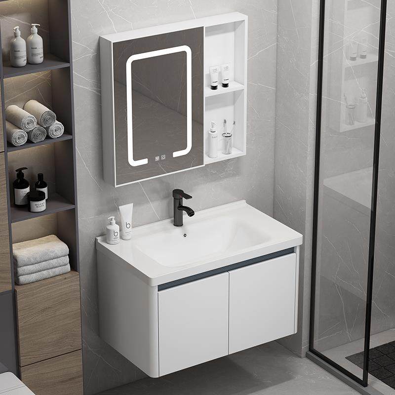 现代简约太空铝浴室柜小户型洗脸盆池卫生间洗手台盆柜组合洗漱台饰品