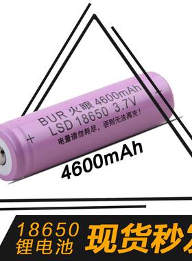 正品18650锂电池进口4600mAh大容量 3.7V 强光手电筒充电器包邮饰品