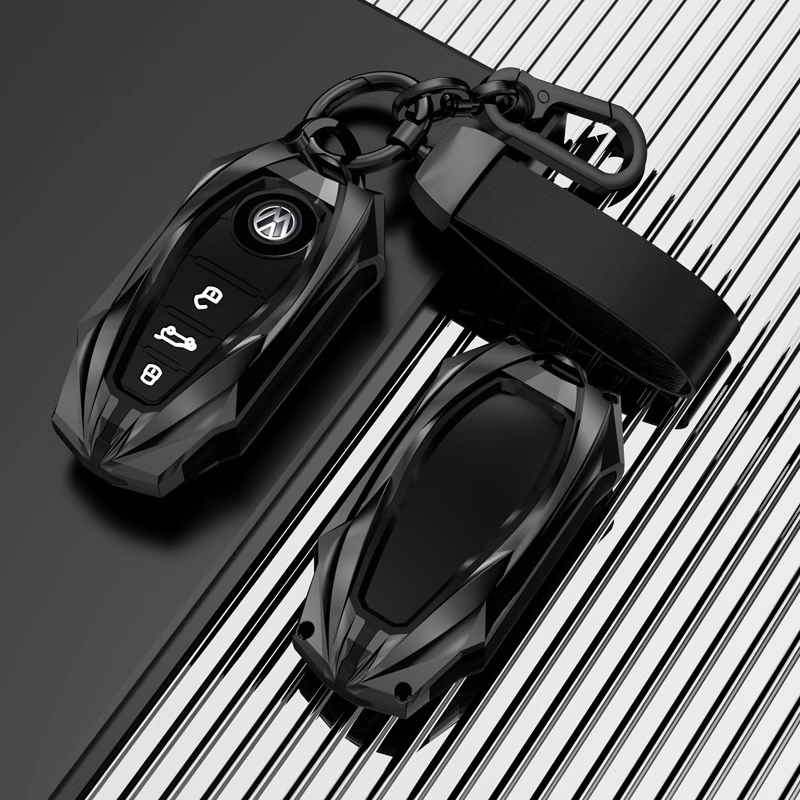 专用大众途锐11-18款钥匙套老款进口大众途锐汽车金属钥匙包壳扣