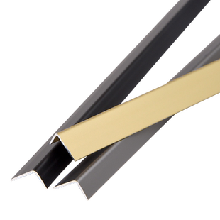 新一代铝合金L型直角收边条地板7字直角收口条哑光金属包边压边条