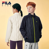 FILA斐乐儿童棉服2025年冬季 新款 女童外套大小童运动上衣校服神器
