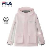 防水透湿 FILA斐乐儿童童装 滑雪服2025年冬季 新款 女中大童外套