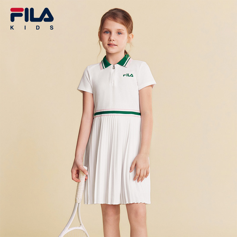 【苏珊裙】FILA斐乐儿童童装裙子2026夏季新款女中大童网球连衣裙