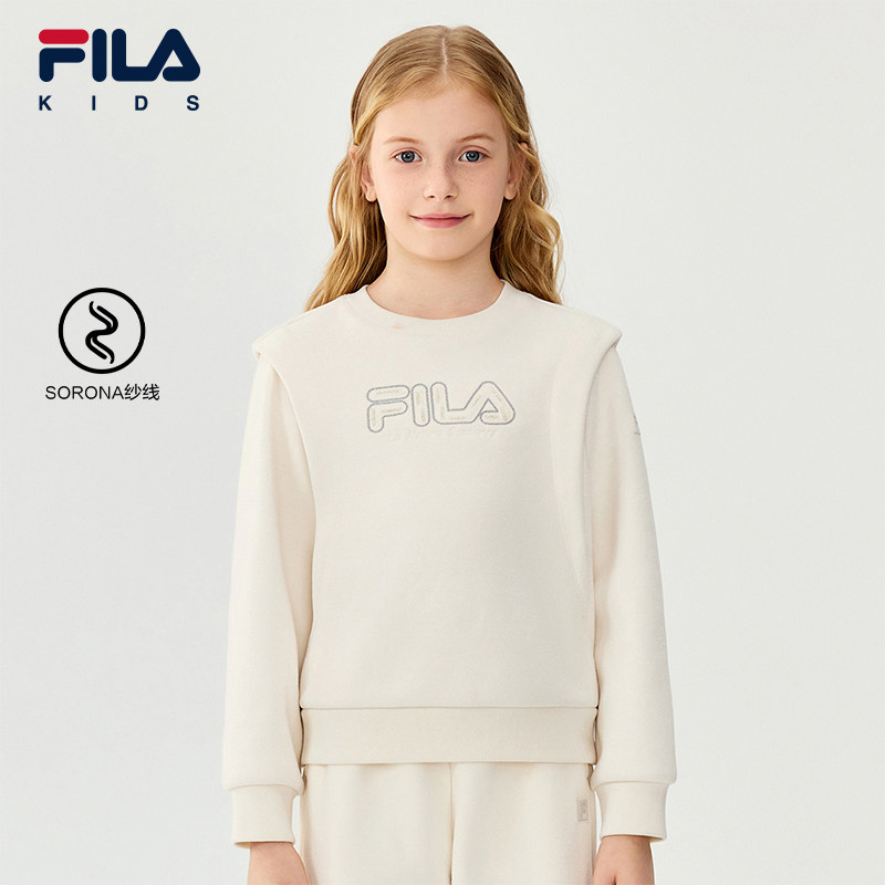 FILA斐乐儿童童装上衣2025年冬季新款女中大童宽松舒适套头卫衣,童装/婴儿装/亲子装,卫衣/绒衫,淘宝优惠券,粉丝福利购,淘宝优惠卷
