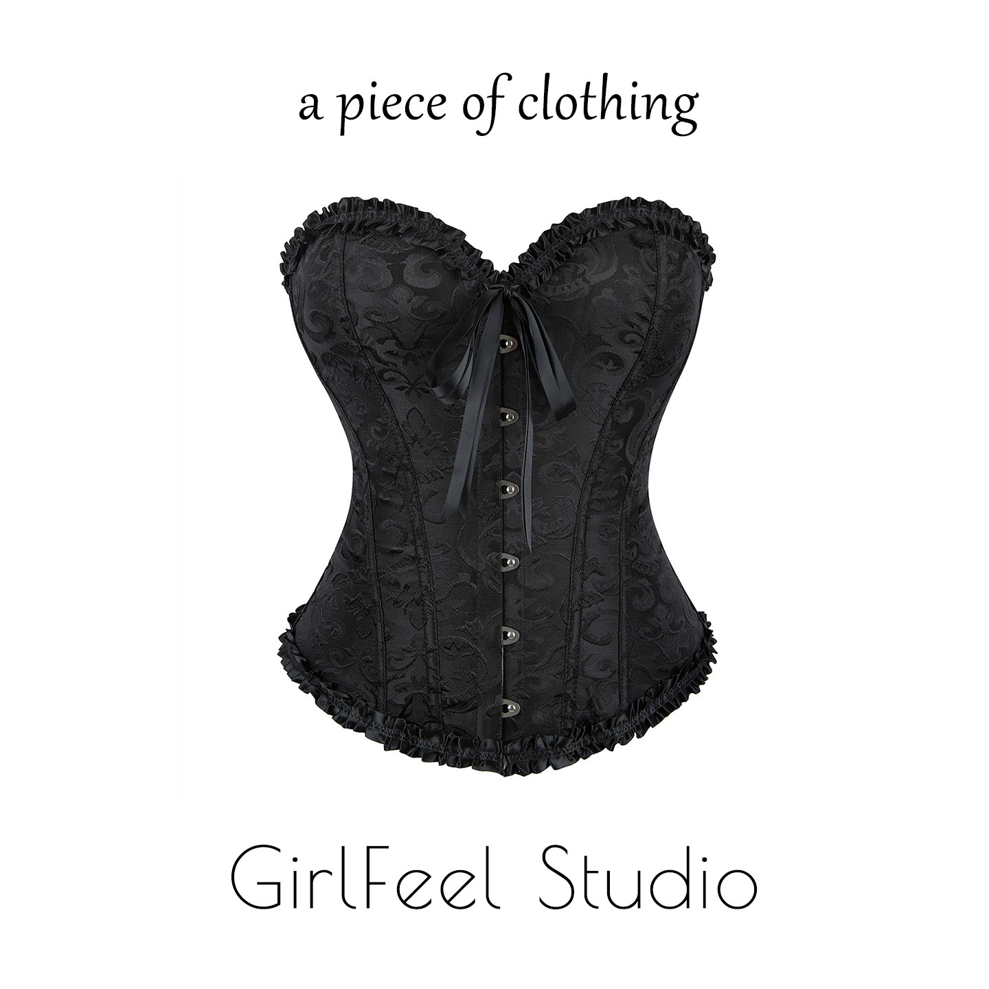 纯欲性感蕾丝抹胸背心女内搭宫廷风紧身短款鱼骨束腰系带马甲胸衣