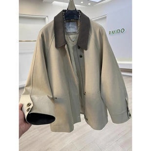 新款 韩系高级感撞色领休闲宽松风衣女2025春季 小个 2977人收藏