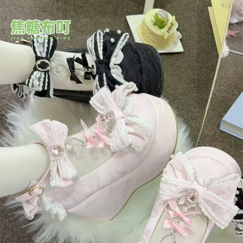 焦糖布叮Lolita原创厚底鞋图片