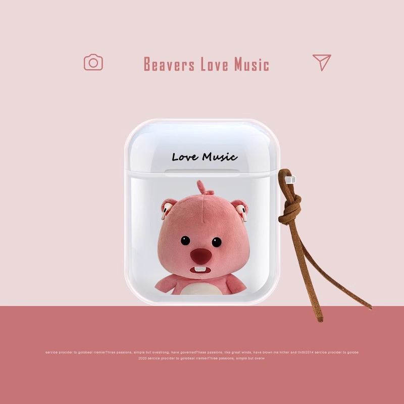 适用于airpods4代苹果耳机保护壳airpod spro 2代可爱loopy韩国小海狸pro二代高级感电镀壳3代无线蓝牙耳机套