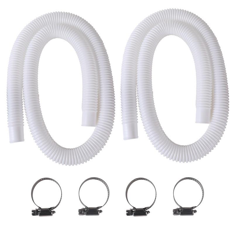 特厚32mm口径PE水管 1.5m水管带双金属卡扣 适用泳池 洗衣机水管