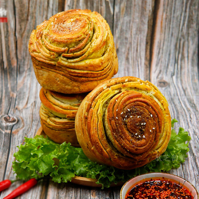 甘肃特产馍馍兰州烤花馍青海烤馍手工烤花卷烤饼地方平凉特色小吃