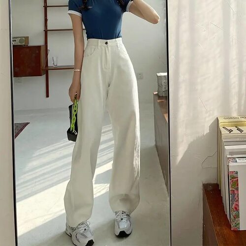 高腰阔腿牛仔裤女2026年夏季薄款显瘦百搭垂感直筒拖地裤子辣妹潮