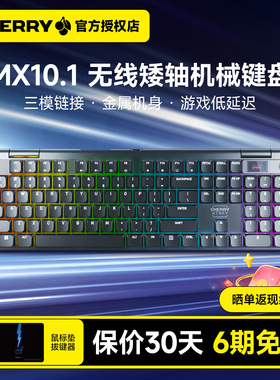 CHERRY樱桃MX10.1RGB矮轴无线三模机械键盘超薄办公游戏电竞108键