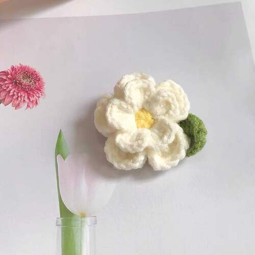 手工钩织手工编织钩织立体花朵毛线装饰配件DIY材料多色配饰花朵