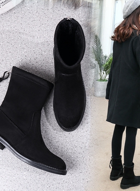 马丁靴显脚小宽胖脚女靴平跟加大码女鞋41一43秋冬短靴子42平底40