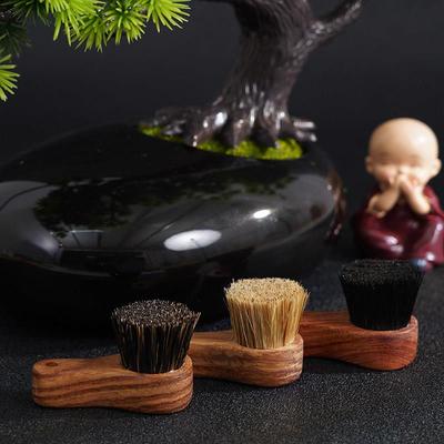 纯猪鬃毛文玩刷子迷你不掉毛竹雕金蟾核桃金刚玉核雕清理包浆保养