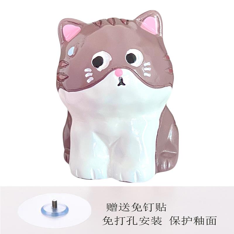 新的小狗可爱的猫儿童的衣柜把手没有打孔简单的橱柜橱柜门床边抽