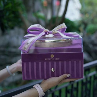 滋补礼盒水晶双层亚克力五宝五福双拼燕窝石斛西洋参鹿茸空盒批发