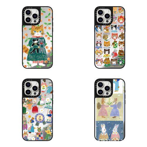 C家色彩斑斓油画兔子猫咪Aiko Fukawa适用iphone17/16手机壳15pro
