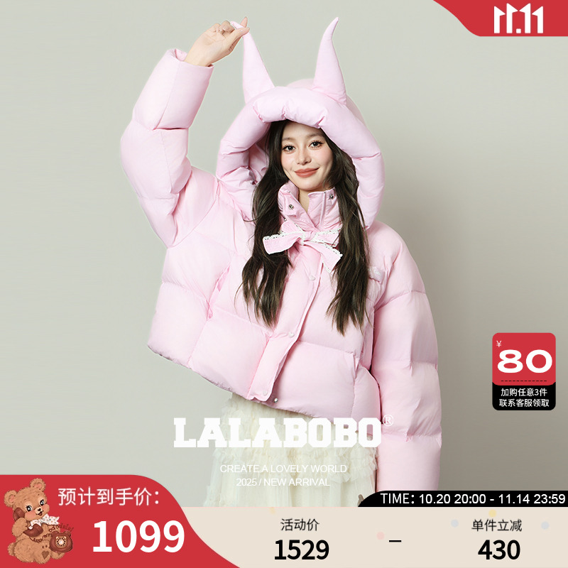 LALABOBO恶魔角羽绒服