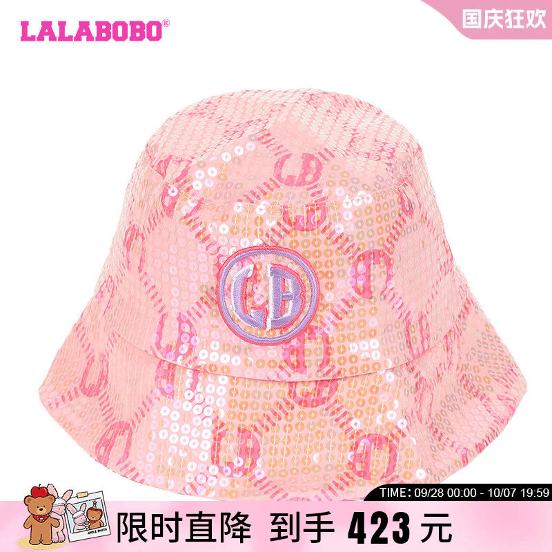 LALABOBO春季新款潮流休闲复古老花图案渔夫帽女|LBBC-WQQT19