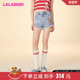 新款 纯棉简约休闲立体熊牛仔短裤 女士 LALABOBO24夏季 LBDB WXZD21
