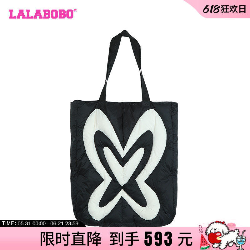 LALABOBO春秋新品款潮流街头可爱风爱心蝴蝶单肩包女|LBCD-WQXL16