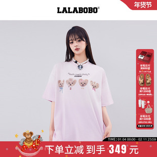 【艾米同款】LALABOBO25年T恤夏新款女原创潮牌趣味印花短袖上衣