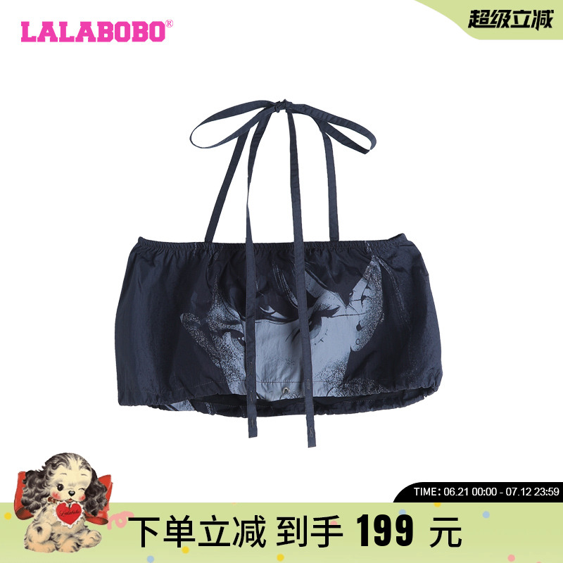 LALABOBO复古休闲梭织抹胸