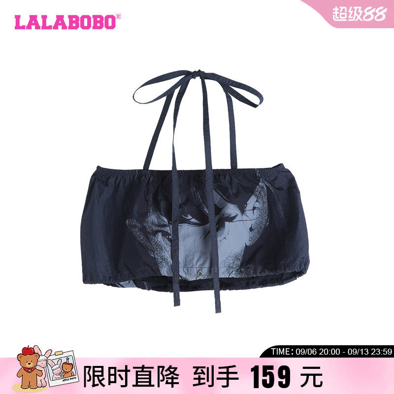 LALABOBO复古休闲梭织抹胸