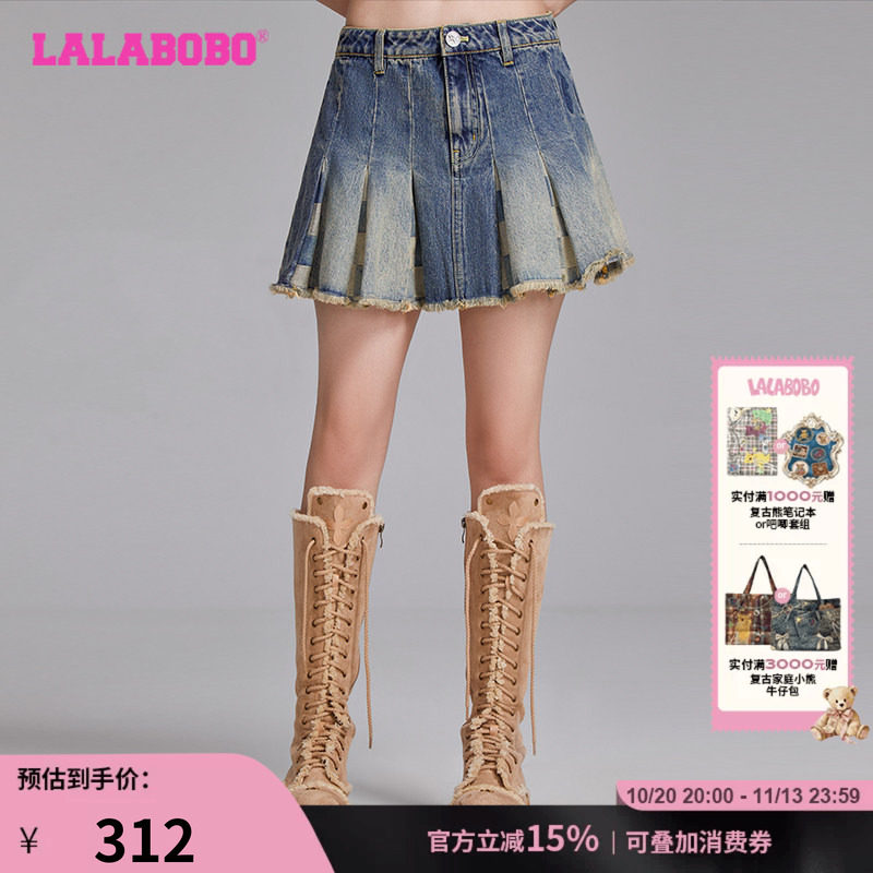 牛仔半身裙LALABOBO2024秋款