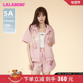 LBDB 抗菌 WSTS13 宽松休闲显瘦开衫 连帽卫衣 LALABOBO24夏季 新款