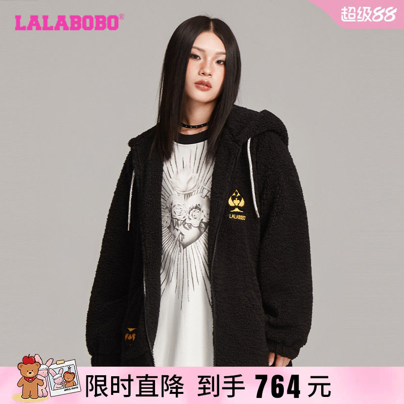 小丑连帽毛绒LALABOBO仿羊羔毛